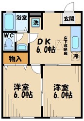 ハイムＳ２Ｋ－Iの物件間取画像